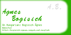 agnes bogisich business card