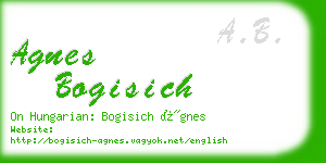 agnes bogisich business card